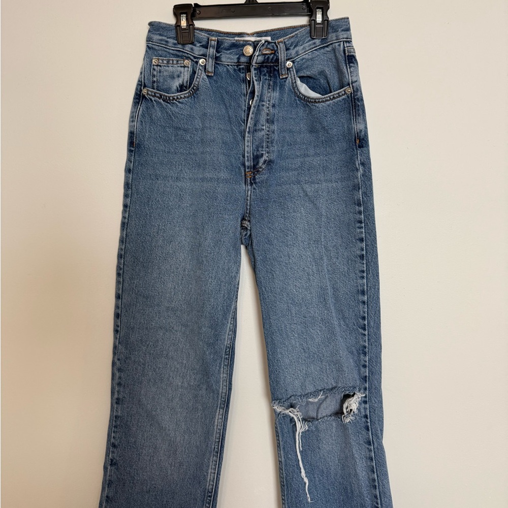 Topshop Blue Distressed Jeans